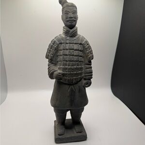 Beijing Niren Zhang Gray Terracotta Warrior Statue